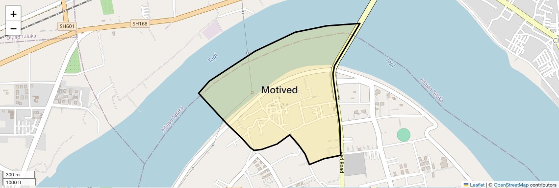 Location Map of Motived, Surat