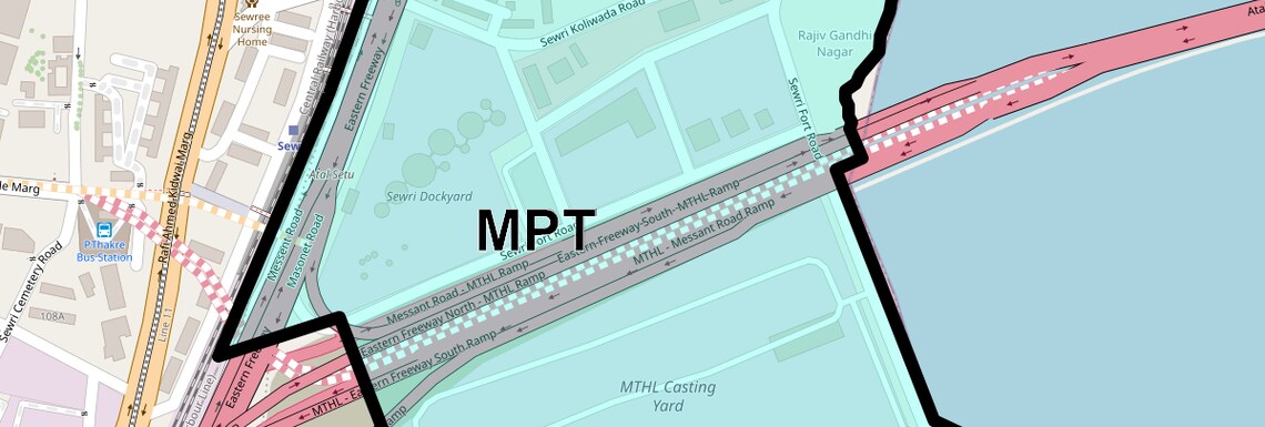 Location Map of Mpt, Mumbai