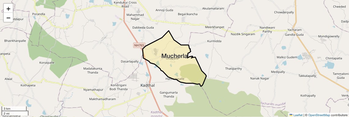 Location Map of Mucherla, Hyderabad