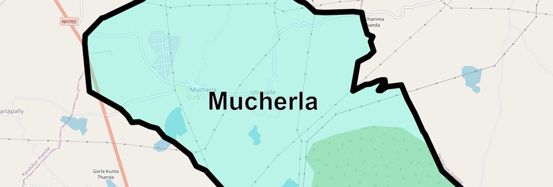 Location Map of Mucherla, Hyderabad