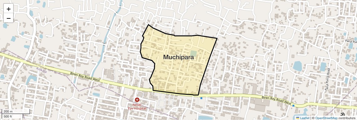 Location Map of Muchipara, Kolkata