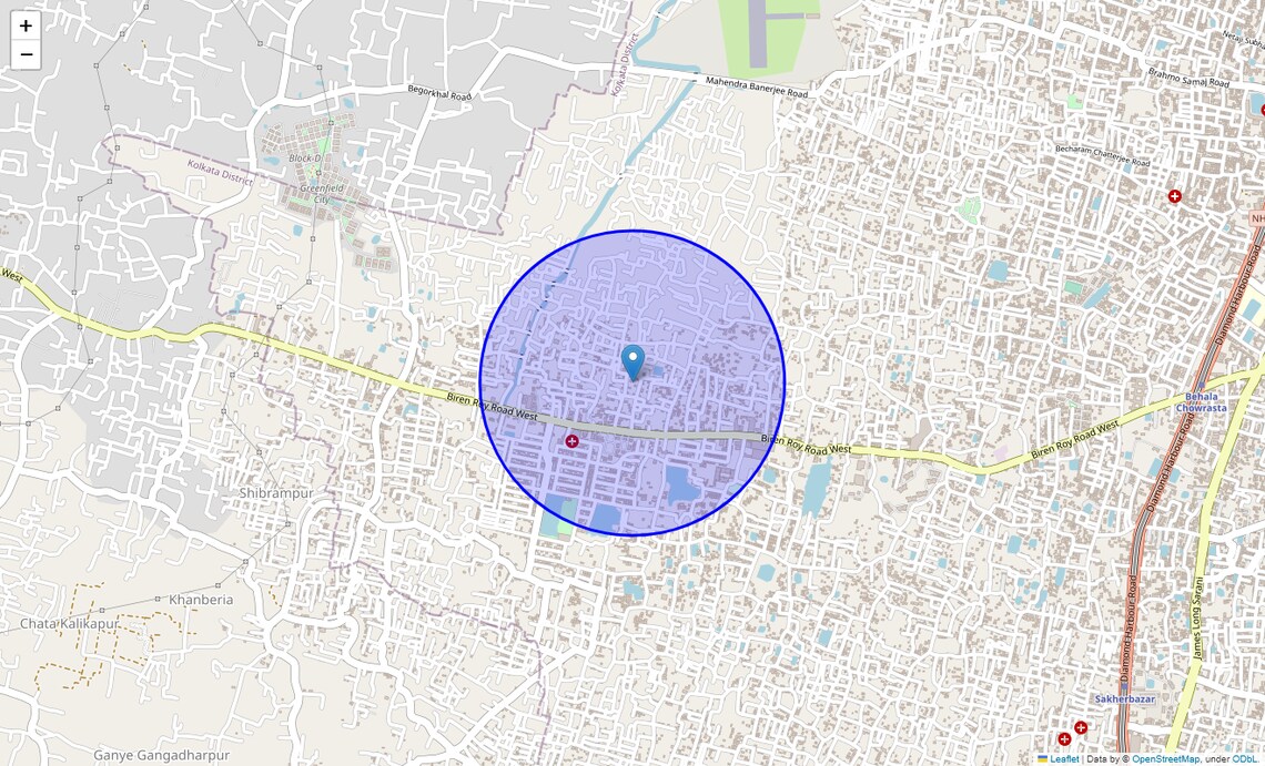 Location Map of Muchipara, Kolkata