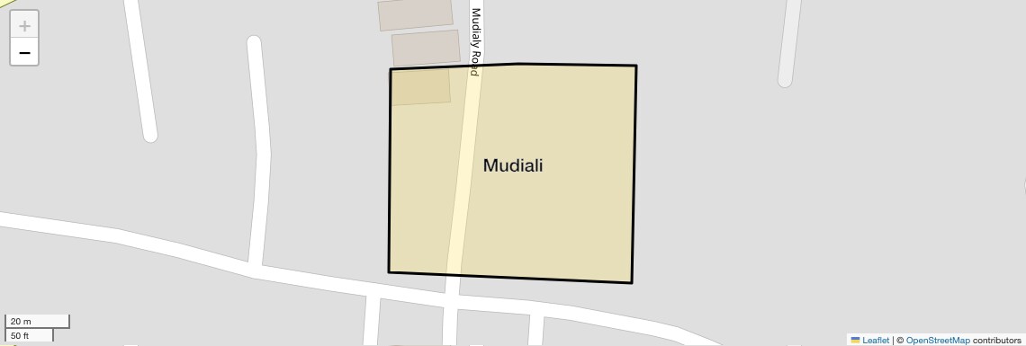Location Map of Mudiali, Kolkata