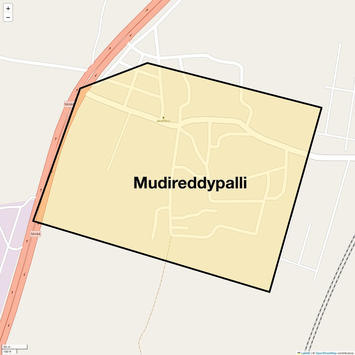 Location Map of Mudireddypalli, Hyderabad
