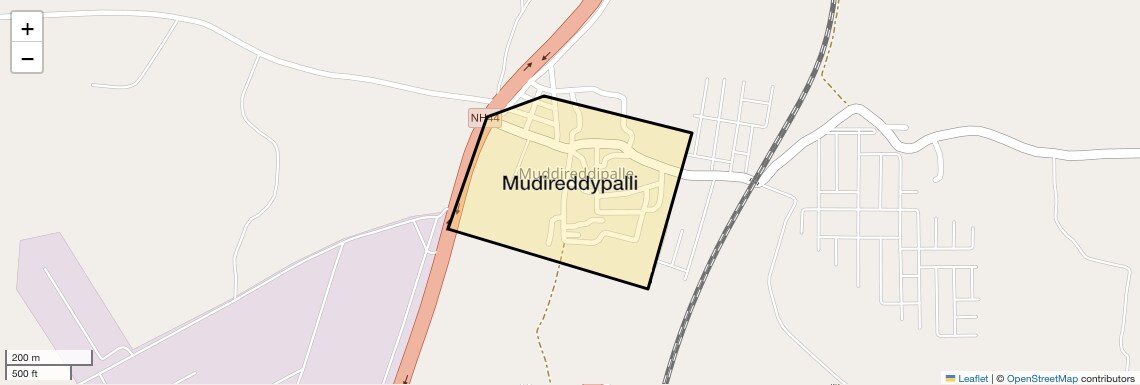 Location Map of Mudireddypalli, Hyderabad