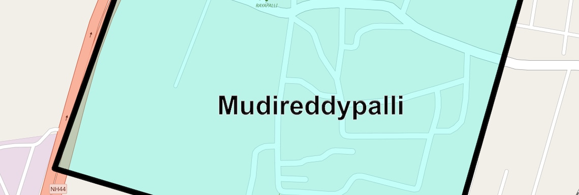 Location Map of Mudireddypalli, Hyderabad