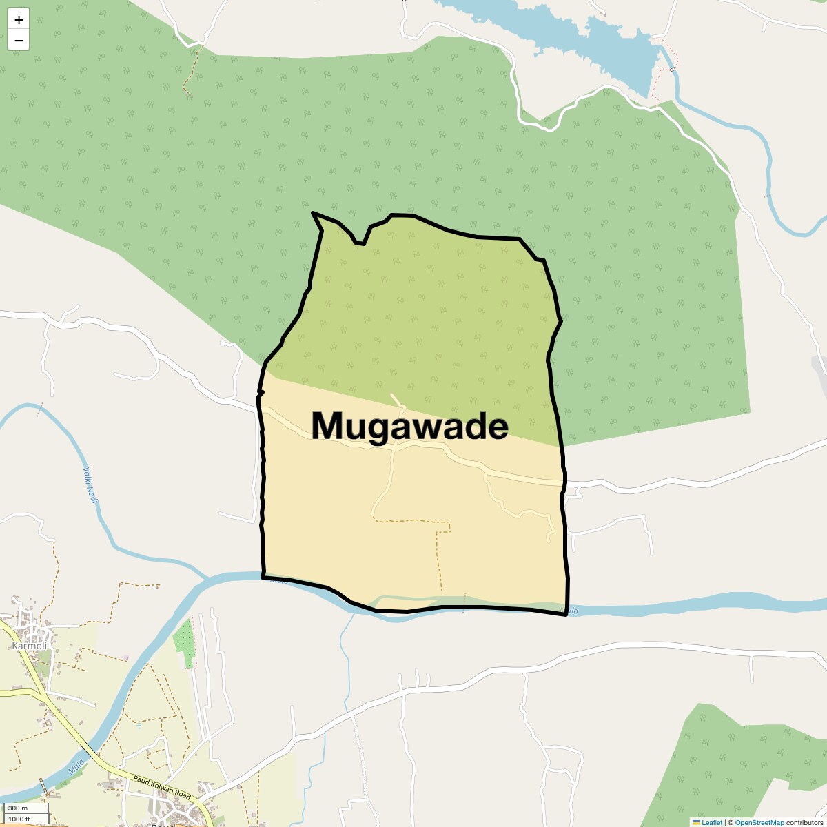 Location Map of Mugawade, Pune