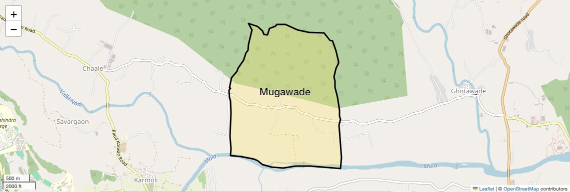 Location Map of Mugawade, Pune