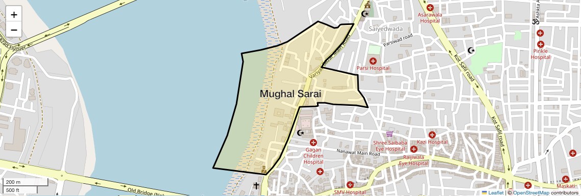 Location Map of Mughal Sarai, Surat