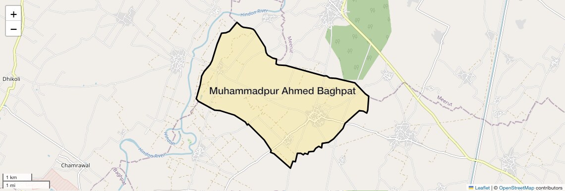 Location Map of Muhammadpur Ahmed Baghpat, Ghaziabad