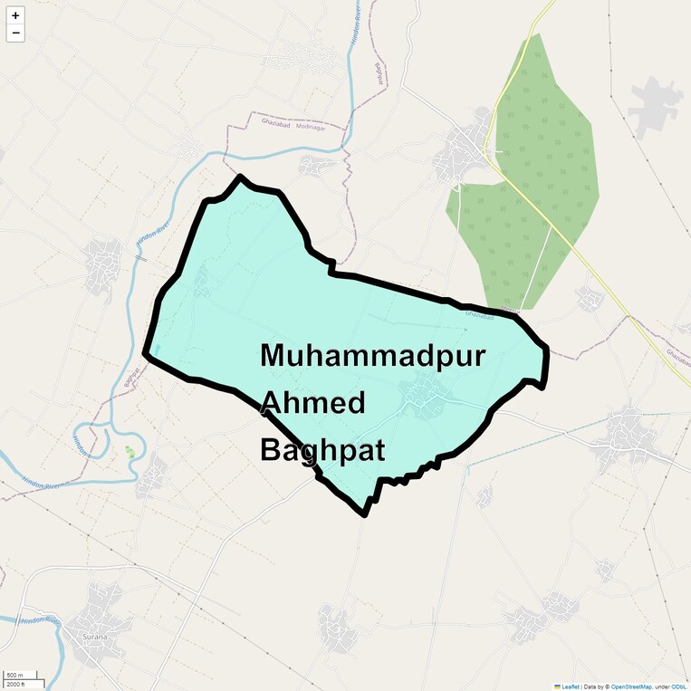 Location Map of Muhammadpur Ahmed Baghpat