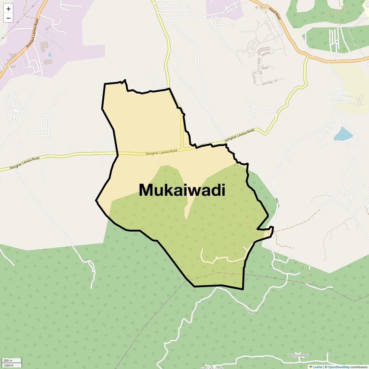 Location Map of Mukaiwadi, Pune