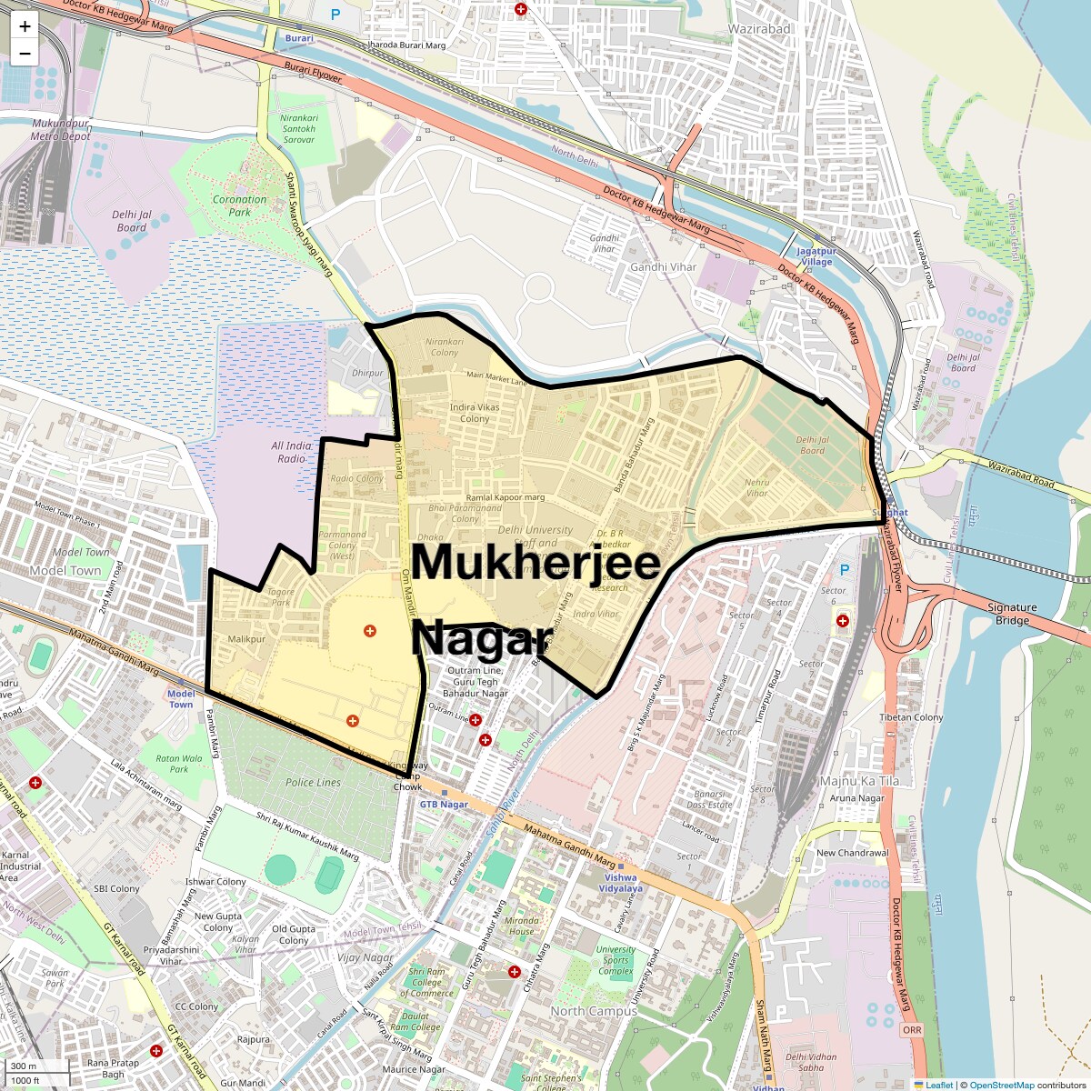 Check Time Travel of Mukherjee Nagar, Delhi