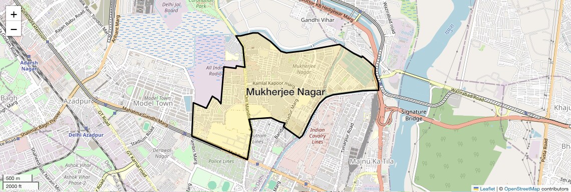 Check Time Travel of Mukherjee Nagar, Delhi