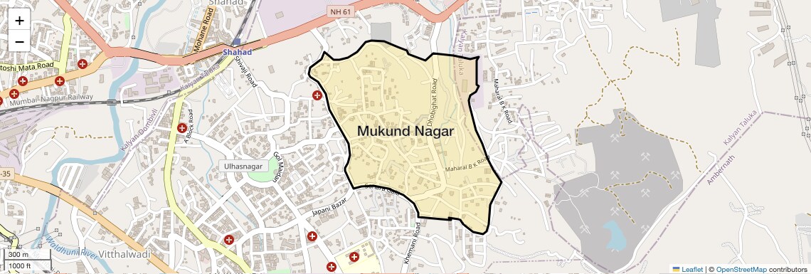 Location Map of Mukund Nagar, Thane