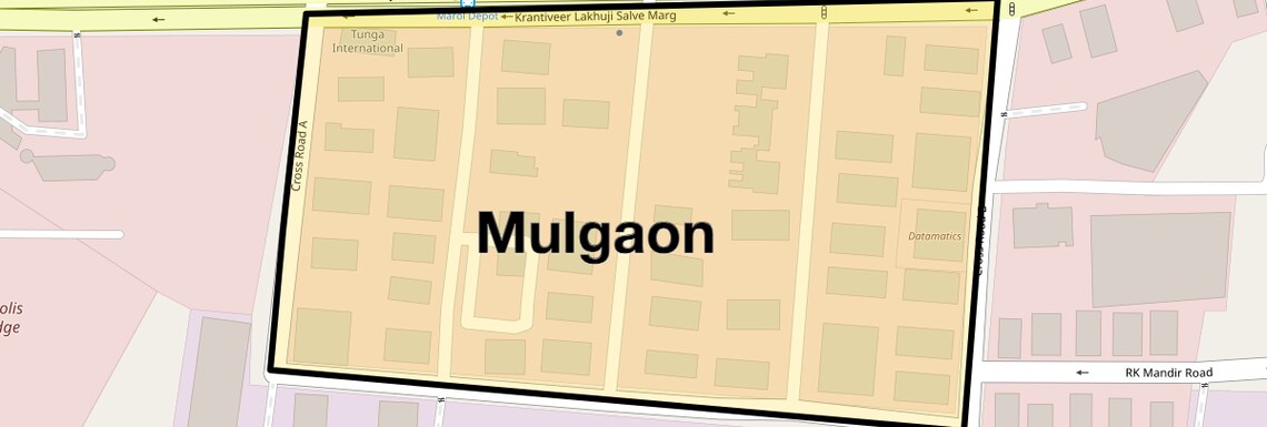 Location Map of Mulgaon, Mumbai