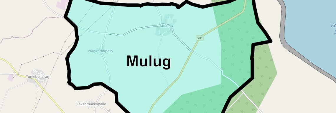 Location Map of Mulug, Hyderabad