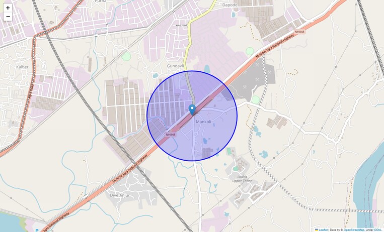 Location Map of Mumbai Nashik Expressway