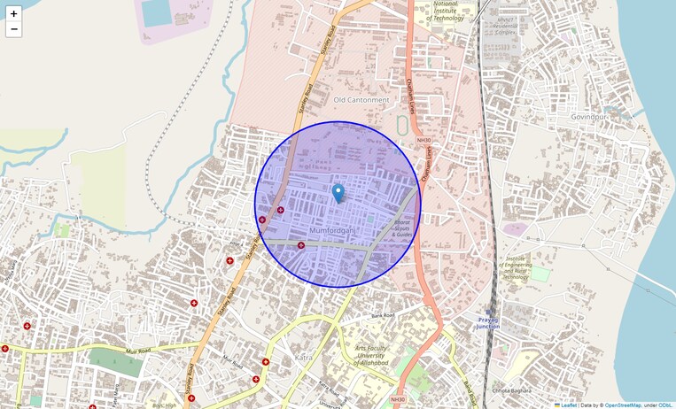 Location Map of Mumfordganj
