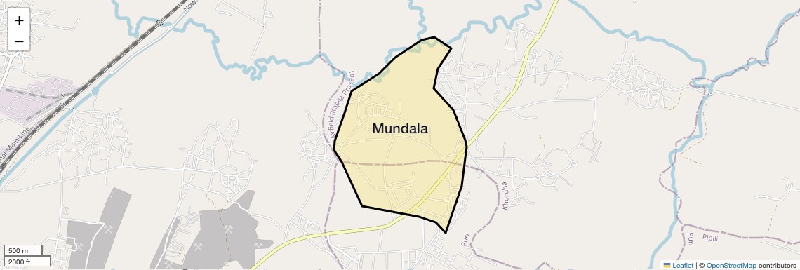 Location Map of Mundala, Bhubaneswar
