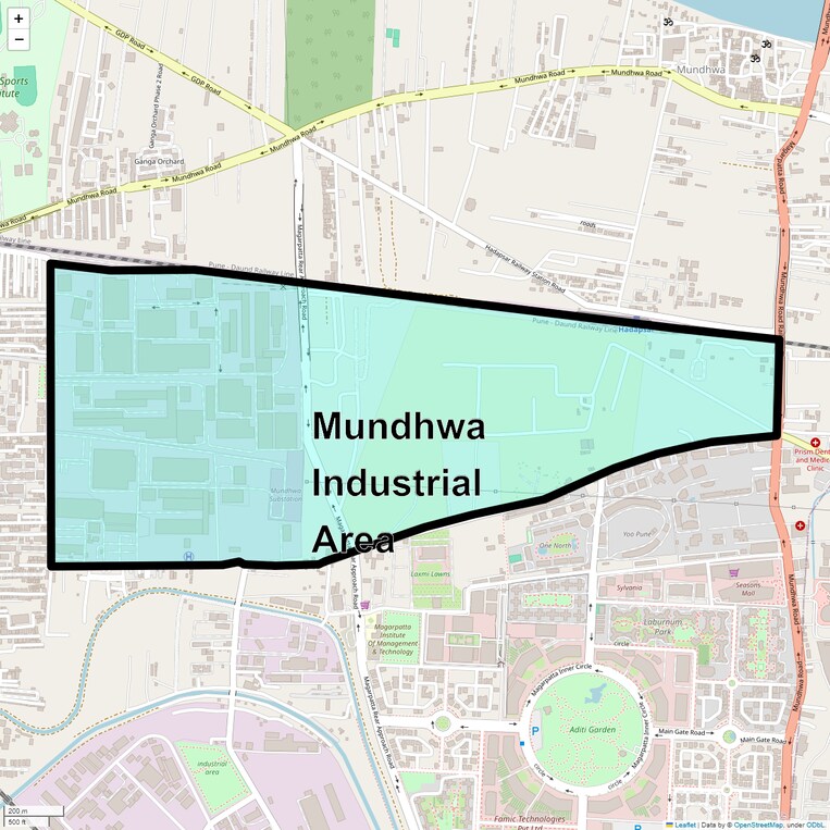 Location Map of Mundhwa Industrial Area