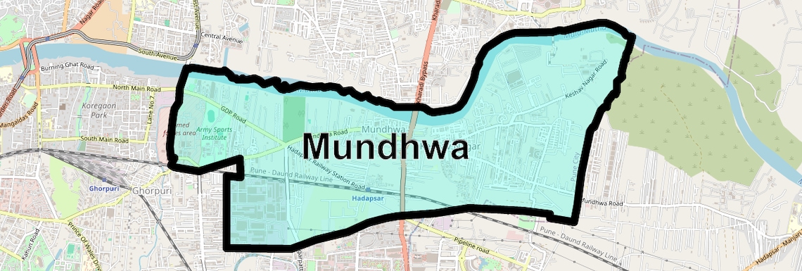 Location Map of Mundhwa, Pune