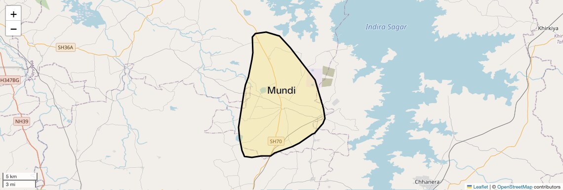 Location Map of Mundi, Indore
