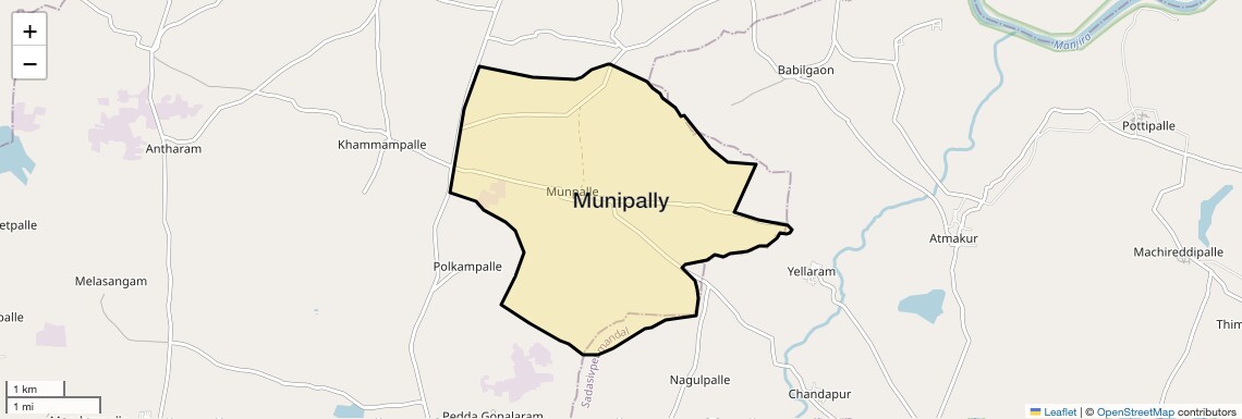 Location Map of Munipally, Hyderabad