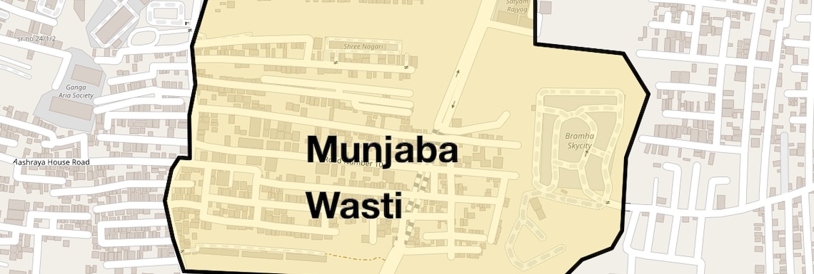 Location Map of Munjaba Wasti, Pune