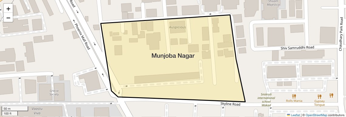 Location Map of Munjoba Nagar, Pune