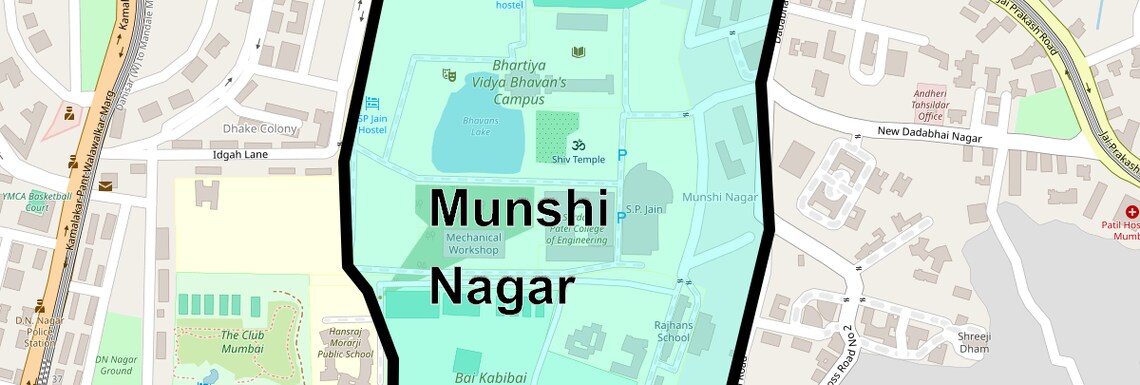 Location Map of Munshi Nagar, Mumbai