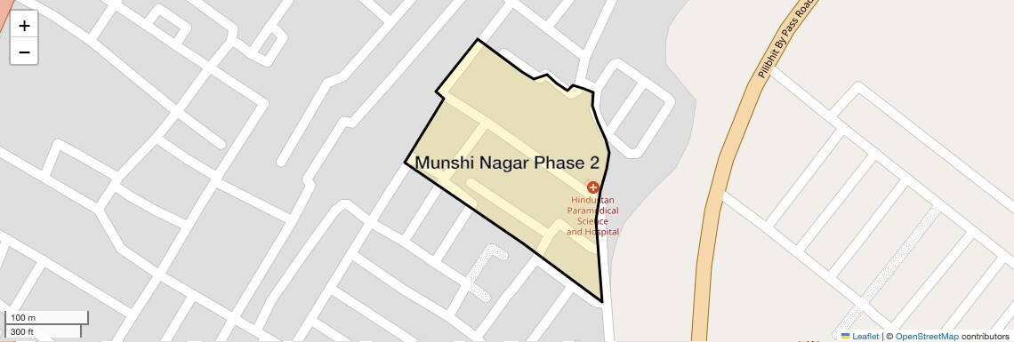 Location Map of Munshi Nagar Phase 2, Bareilly