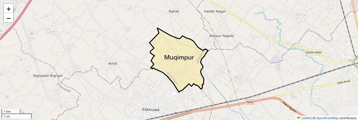 Location Map of Muqimpur, Ghaziabad