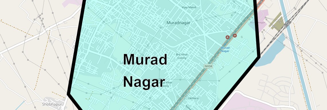 Location Map of Murad Nagar, Ghaziabad