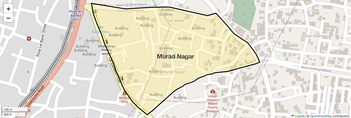 Location Map of Murad Nagar, Hyderabad