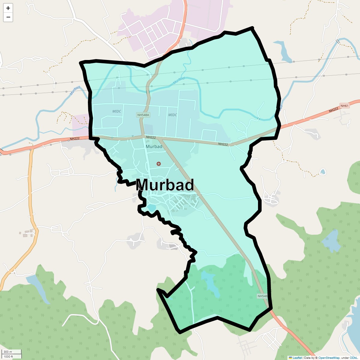 Location Map of Murbad, Thane
