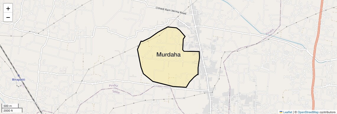 Location Map of Murdaha, Varanasi