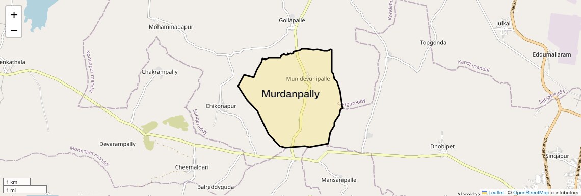 Location Map of Murdanpally, Hyderabad