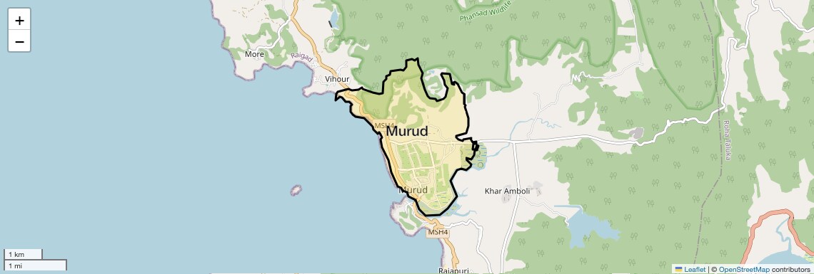 Location Map of Murud, Navi Mumbai