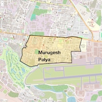 Murugesh Palya Map