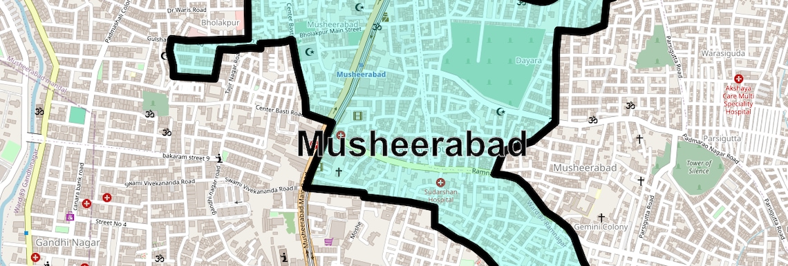 Location Map of Musheerabad, Hyderabad
