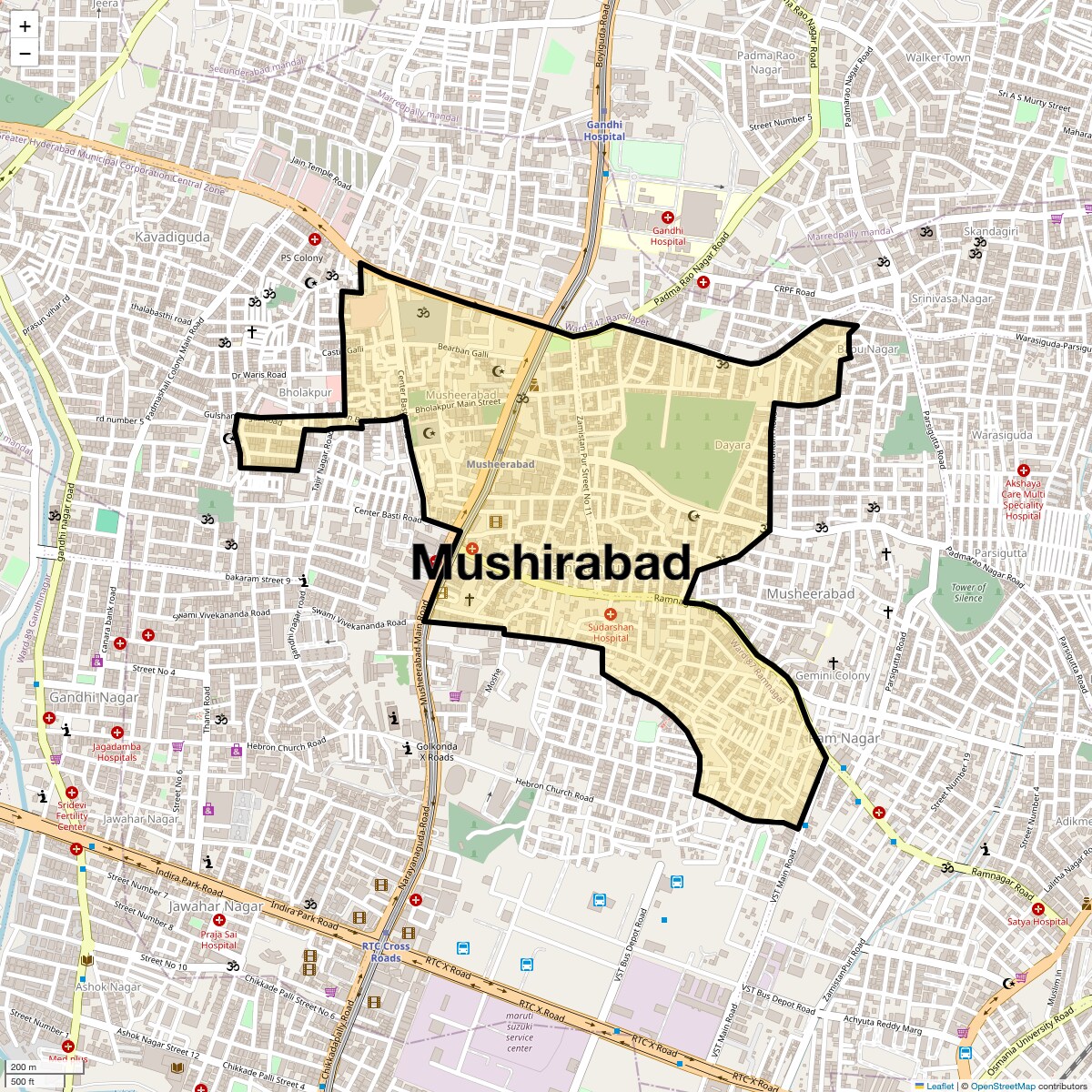 Check Time Travel of Mushirabad, Hyderabad
