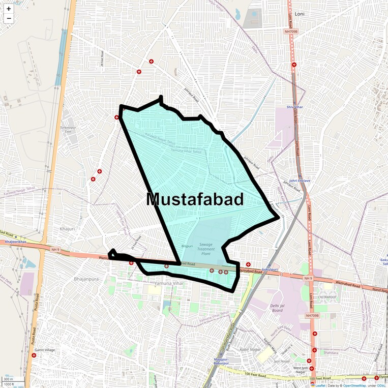 Location Map of Mustafabad