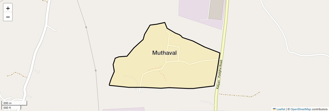Location Map of Muthaval, Thane