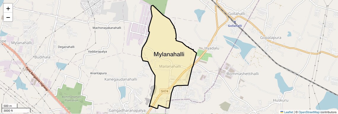 Location Map of Mylanahalli, Bangalore