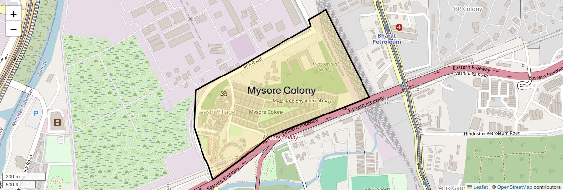 Location Map of Mysore Colony, Mumbai