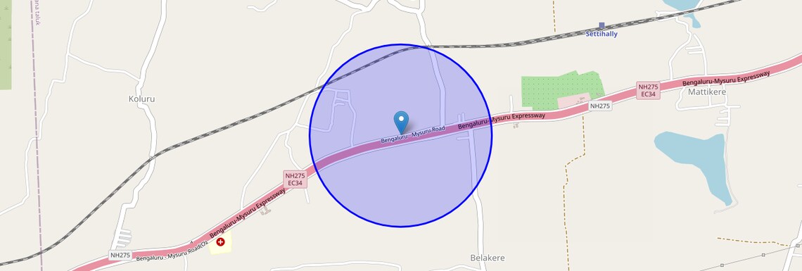 Location Map of Mysore Road, Bangalore