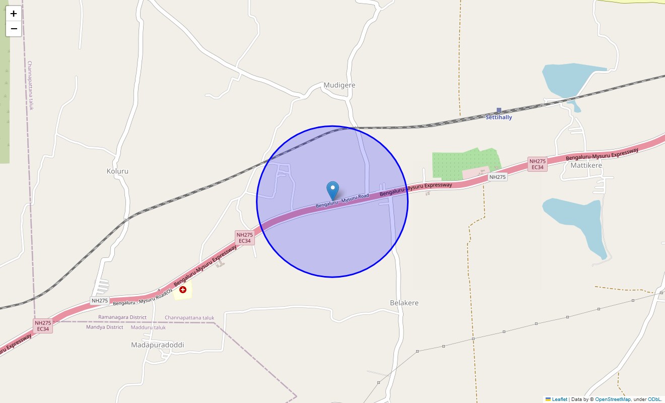 Location Map of Mysore Road,Bangalore