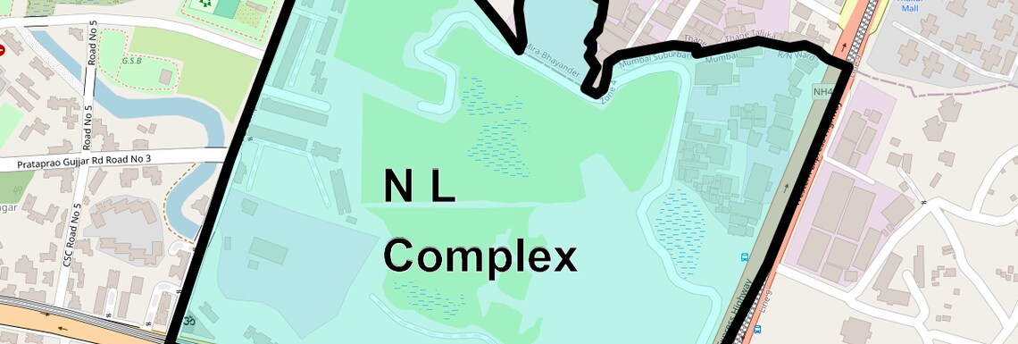 Location Map of N L Complex, Mumbai