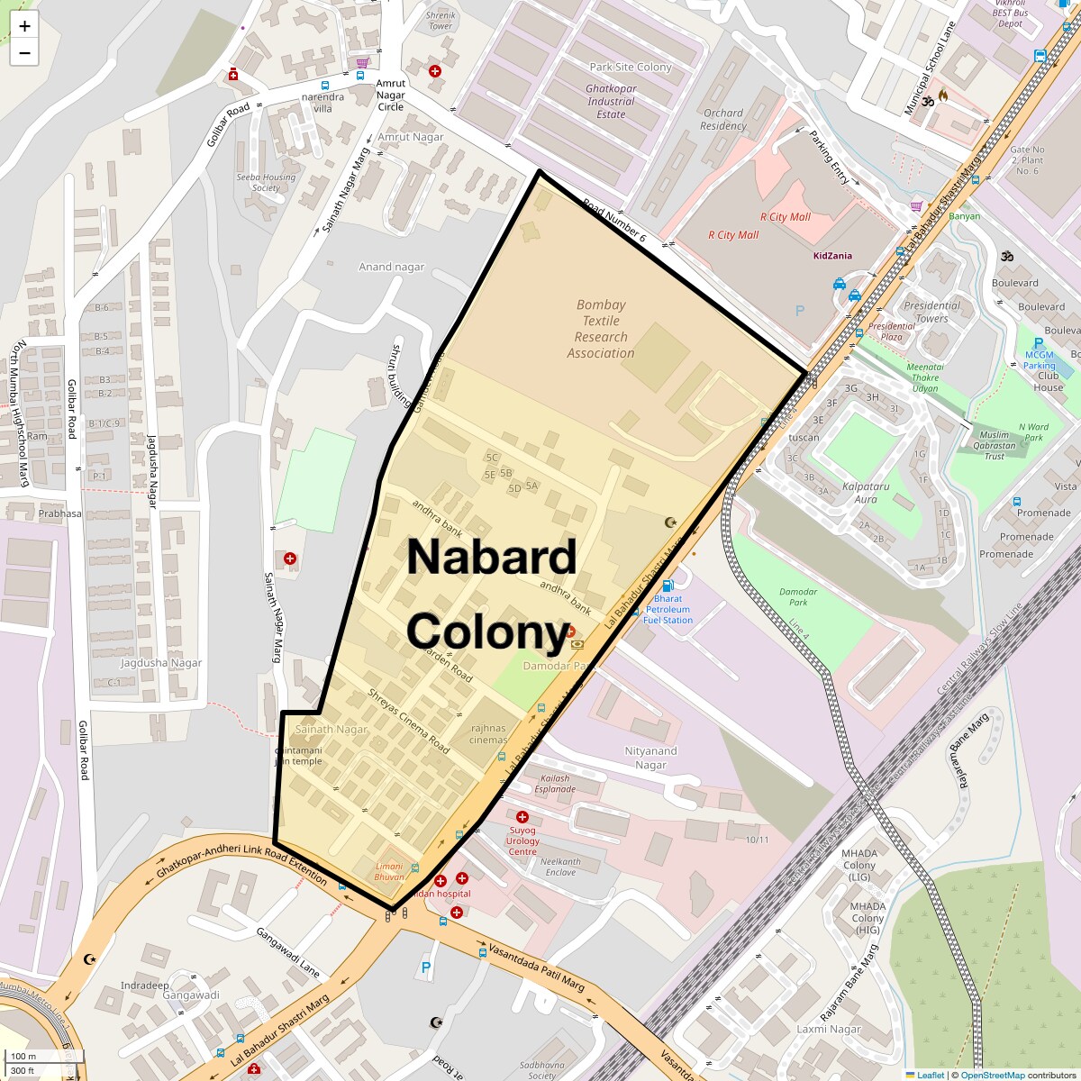 Location Map of Nabard Colony, Mumbai